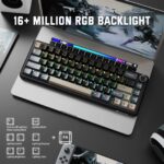 ATTACK SHARK X66 Wireless Mechanical Keyboard with Side Printed PBT Keycaps Starry Black - Image 5