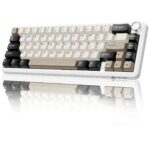ATTACK SHARK X66 Wireless Mechanical Keyboard with Side Printed PBT Keycaps Cheese White - Image 2