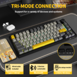 ATTACK SHARK X820 Ultra Tri-mode Gasket Mechanical Keyboard Black - Image 3