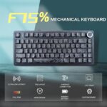 AULA F75 75% Gasket Wireless Mechanical Keyboard Black Contour Star Vector Switch - Image 3