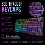AULA F75 75% Gasket Wireless Mechanical Keyboard Black Contour Star Vector Switch - Image 4