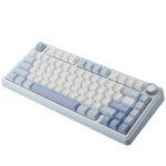 AULA F75 75% Gasket Wireless Mechanical Keyboard Sea Salt Blue Gray Wood Switch V3 - Image 4