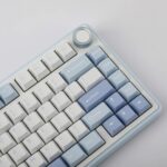 AULA F75 75% Gasket Wireless Mechanical Keyboard Sea Salt Blue Gray Wood Switch V3 - Image 8