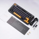 AULA F75 75% Gasket Wireless Mechanical Keyboard Thunder Black Graywood Switch V3 - Image 14