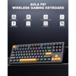 AULA F87 Wireless Mechanical Gaming Keyboard Thunder Black Graywood Switch V3 - Image 2