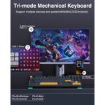 AULA F87 Wireless Mechanical Gaming Keyboard Thunder Black Graywood Switch V3 - Image 6