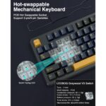 AULA F87 Wireless Mechanical Gaming Keyboard Thunder Black Graywood Switch V3 - Image 3