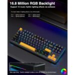 AULA F87 Wireless Mechanical Gaming Keyboard Thunder Black Graywood Switch V3 - Image 4