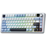 AULA F75 MAX Tri-Mode Mechanical Keyboard with TFT Screen Glacier Blue Reaper Switch - Image 2