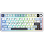 AULA F75 MAX Tri-Mode Mechanical Keyboard with TFT Screen Glacier Blue Reaper Switch