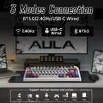AULA F75 75% Gasket Wireless Mechanical Keyboard Comic keycap Reaper Switch - Image 4