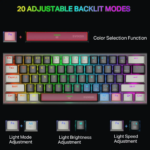 E-YOOSO Z-11 Black Gray Orange (Blue switch) RGB Gaming Keyboard - Image 6