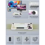 E-Yooso Z-82 RGB 82-Keys Compact Tri-Mode White Gray Black (Silver wood switch) RGB  Mechanical Keyboard - Image 7