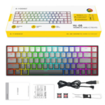 E-YOOSO HZ-68 Gradient Gray (Pink Magnetic switch) RGB Mechanical Keyboard - Image 7