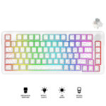 E-Yooso Z-82 RGB 82-Keys Tri-Mode Mechanical Keyboard White (Silverwood Switch) - Image 2