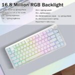 E-Yooso Z-82 RGB 82-Keys Tri-Mode Mechanical Keyboard White (Silverwood Switch) - Image 8