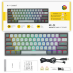 E-YOOSO HZ-61 Light Gray/ Dark Gray (Red magnetic switch) RGB Mechanical Keyboard - Image 8