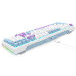 E-YOOSO Z-99 White Blue Purple (Silver wood switch) Wired Mechanical Keyboard - Image 3