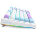 E-Yooso Z-99 RGB 99-Keys Tri-Mode Mechanical Keyboard White Blue Purple (Silverwood Switch) - Image 5