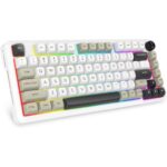 E-Yooso Z-82 RGB 82-Keys Compact Tri-Mode White Gray Black (Silver wood switch) RGB  Mechanical Keyboard - Image 2