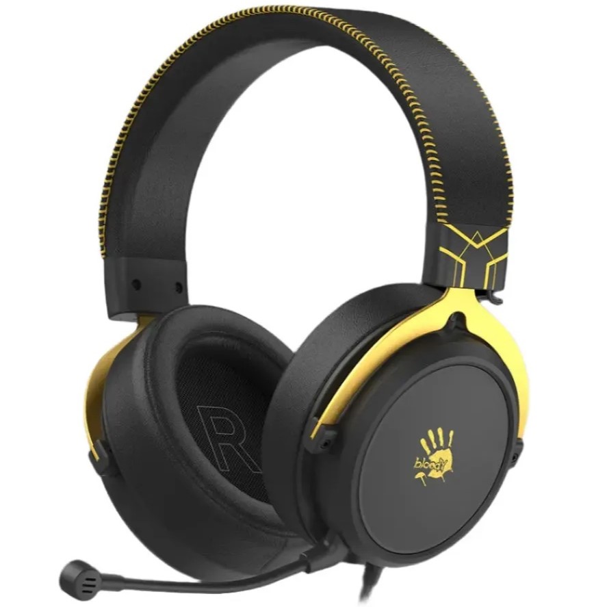 M590i (Sports Lime) tilt left Bloody M590i Gaming Headphone USB Sports Lime - Image 1