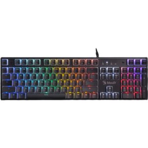 Bloody S520N (Pudding Black) Mechanical Switch Gaming Keyboard USB BLMS Red Hot-Swappable Switch, Neon Backlit US Layout