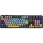AULA F108 PRO Mechanical Keyboard Gray Orange Deep Gray Reaper Switch - Image 2
