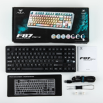 AULA F87 PRO V2 TKL Gasket-Mounted Wireless Gaming Keyboard Black Frosted Translucent Edge-Lit Keycaps X3 Switch - Image 13