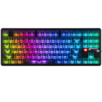 AULA F87 PRO V2 TKL Gasket-Mounted Wireless Gaming Keyboard Black Frosted Translucent Edge-Lit Keycaps X3 Switch