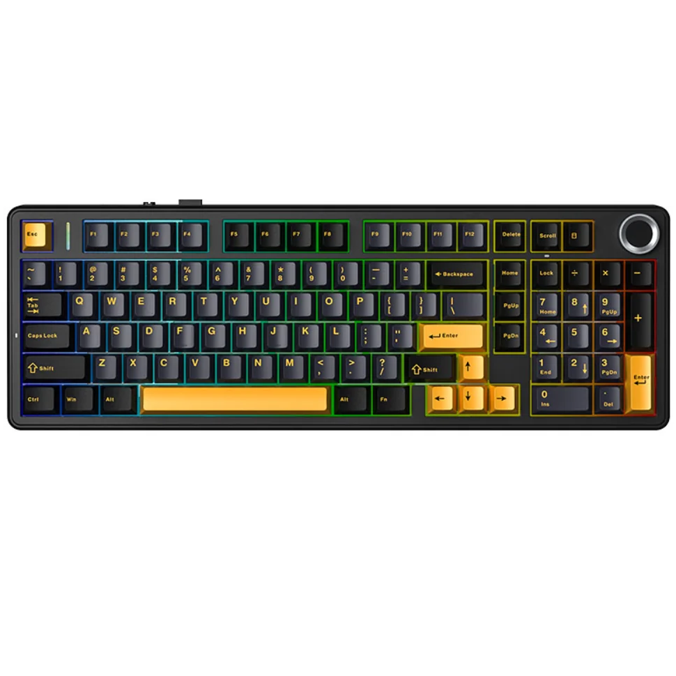 AULA-F99-PRO-THUNDER-BLACK-STAR-VECTOR-SWITCH AULA F99 Pro Knob Mechanical Keyboard Thunder Black Star Vector Switch - Image 1