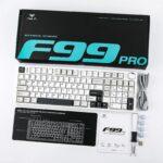 AULA F99 Pro Knob Mechanical Keyboard Light Grey + White + Dark Grey Star Vector Switch - Image 10