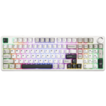 AULA F99 Pro Knob Mechanical Keyboard Light Grey + White + Dark Grey Star Vector Switch - Image 2