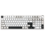 AULA F99 Pro Knob Mechanical Keyboard Light Grey + White + Dark Grey Star Vector Switch