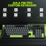 AULA F99 Pro Knob Mechanical Keyboard Black + Gray + Green Graywood Switch V3 - Image 2