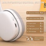 AULA G7 Pro Over-Ear PC Microphone Wireless Gaming Headset, Bluetooth / 2.4G / Wired Low-Latency ,USB 7.1 Sound Card White - Image 9