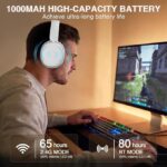 AULA G7 Pro Over-Ear PC Microphone Wireless Gaming Headset, Bluetooth / 2.4G / Wired Low-Latency ,USB 7.1 Sound Card White - Image 6