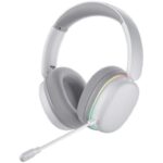 AULA G7 Pro Over-Ear PC Microphone Wireless Gaming Headset, Bluetooth / 2.4G / Wired Low-Latency ,USB 7.1 Sound Card White - Image 2