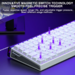 AULA HERO 84 HE Wired Magnetic Gaming Keyboard White CONTOUR Black King Magnetic Switch - Image 5