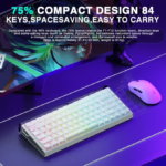 AULA HERO 84 HE Wired Magnetic Gaming Keyboard White CONTOUR Black King Magnetic Switch - Image 3
