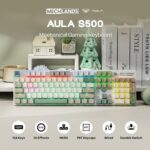 AULA S500 Mechanical Keyboard White & Green Red switch - Image 2