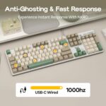 AULA S500 Mechanical Keyboard White & Green Red switch - Image 5