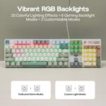 AULA S500 Mechanical Keyboard White & Green Red switch - Image 4