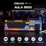 AULA S500 Mechanical Keyboard Black & Grey Blue switch - Image 2