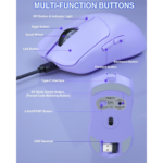 AULA SC580X Tri-Mode Wireless Gaming Mouse White - Image 8