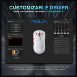 AULA SC680 Tri-Mode PAW3395 Sensor, Adjustable 26000 DPI Wireless Gaming Mouse Black - Image 9