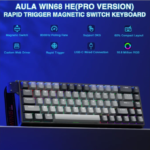 AULA WIN68 HE Pro Wired Magnetic Keyboard Grey Wing Chun Magnetic Switch - Image 2