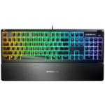 SteelSeries Apex 3 Whisper-Quiet Switches Full Size Gaming Keyboard Black