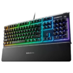 SteelSeries Apex 3 Whisper-Quiet Switches Full Size Gaming Keyboard Black - Image 2
