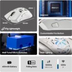 Aula SC620 2.4G/USB-C/BT, Adjustable 12,000 DPI, PAW3311 Sensor Wireless Gaming Mouse White - Image 5