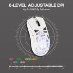Aula SC620 2.4G/USB-C/BT, Adjustable 12,000 DPI, PAW3311 Sensor Wireless Gaming Mouse White - Image 4